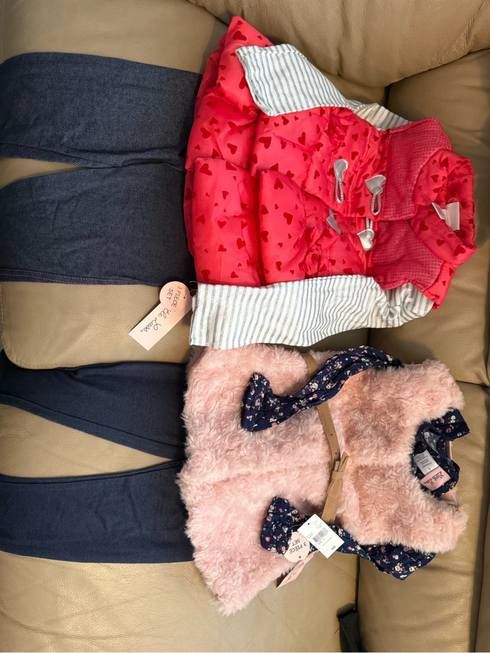 Toddler Girl 3 piece Outfits. Size 5